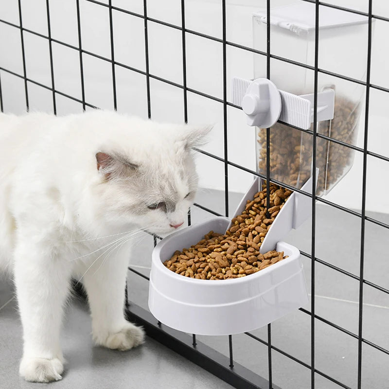 Automatic Pet Dog Cat Bowl Pet Cage Hanging Bowl Food Container Water Feeder Dispenser For Puppy Cats Dogs Rabbit Pet Products