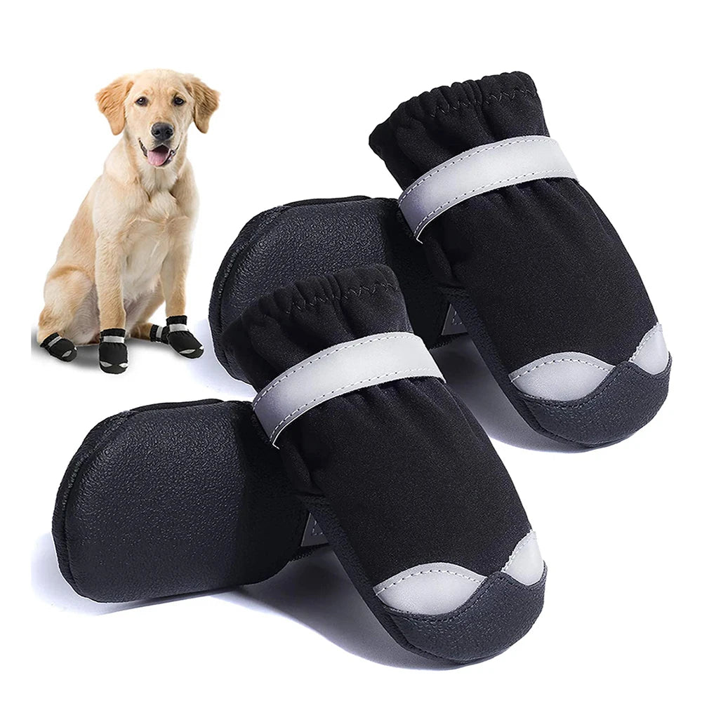Pet Dog Shoes For Sports Mountain Wearable For Pets PVC Soles Waterproof Reflective Dog Boots Perfect for Small Medium Large Dog