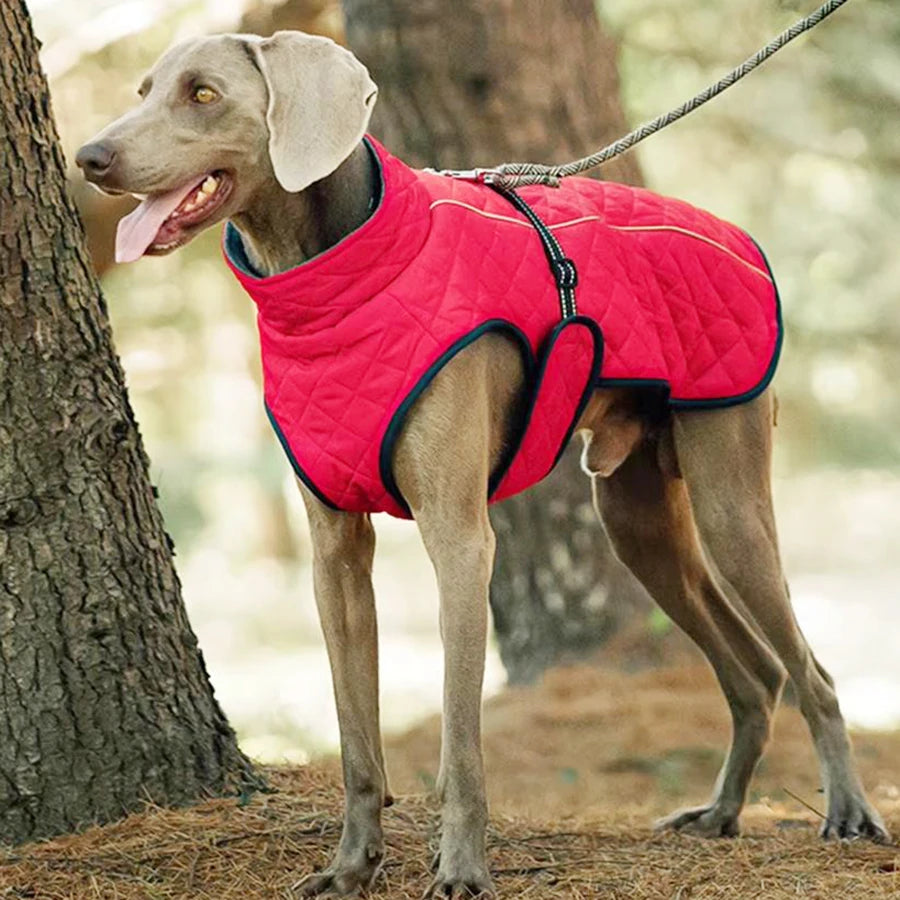 Dog Outdoor Jacket Waterproof Reflective Pet Coat Vest Winter Warm Cotton Dogs Clothing for Large Middle Dogs Labrador