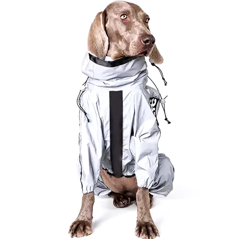 Pet Dog Waterproof Raincoat Jumpsuit Reflective Rain Coat Sunscreen Dog Outdoor Clothes Jacket for Small Dog Pet Supplies