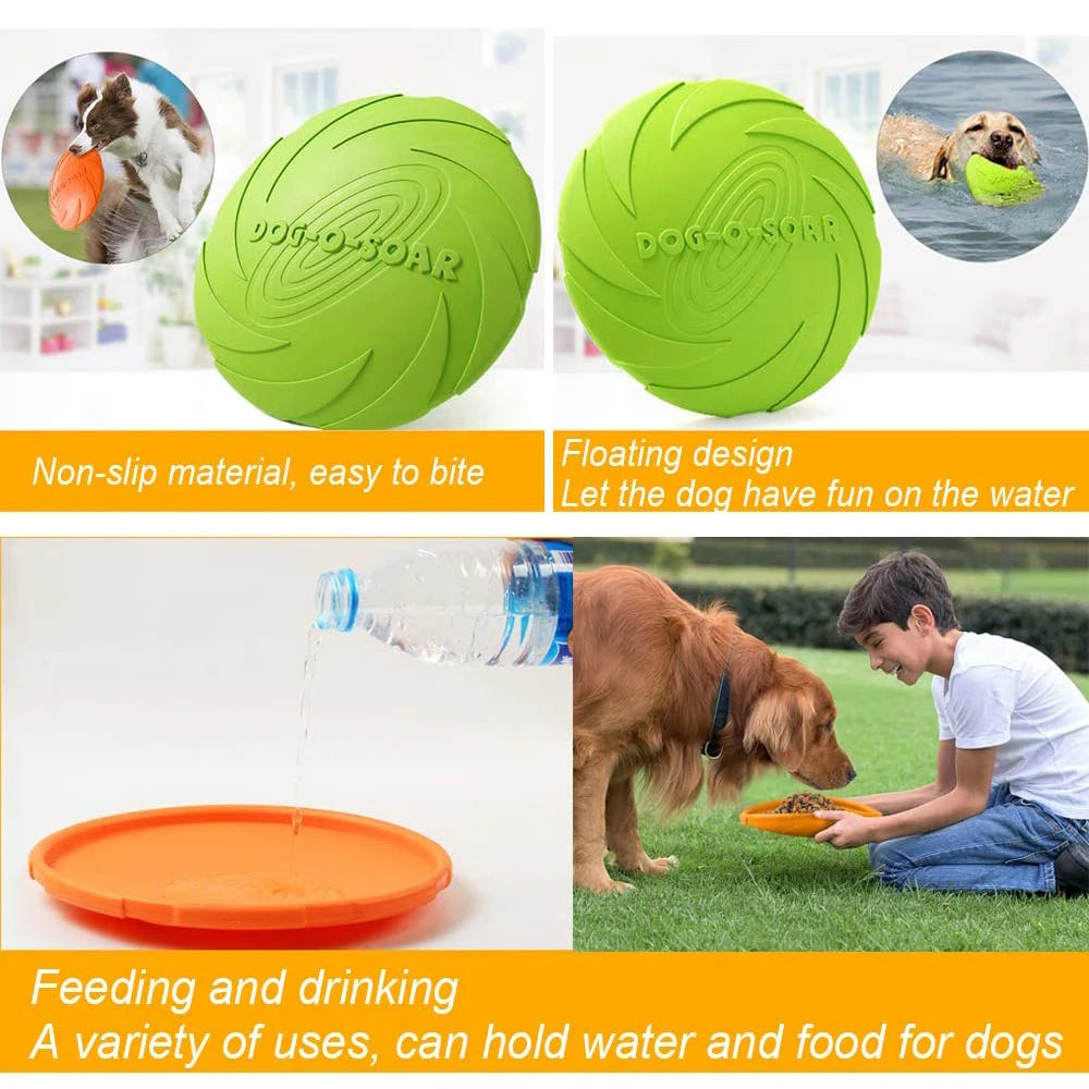 Dog Toys Flying Discs Pet Interactive Training Ring Dog Portable Outdoor for Small Large Dog Chew Toys Pet Motion Tools Products