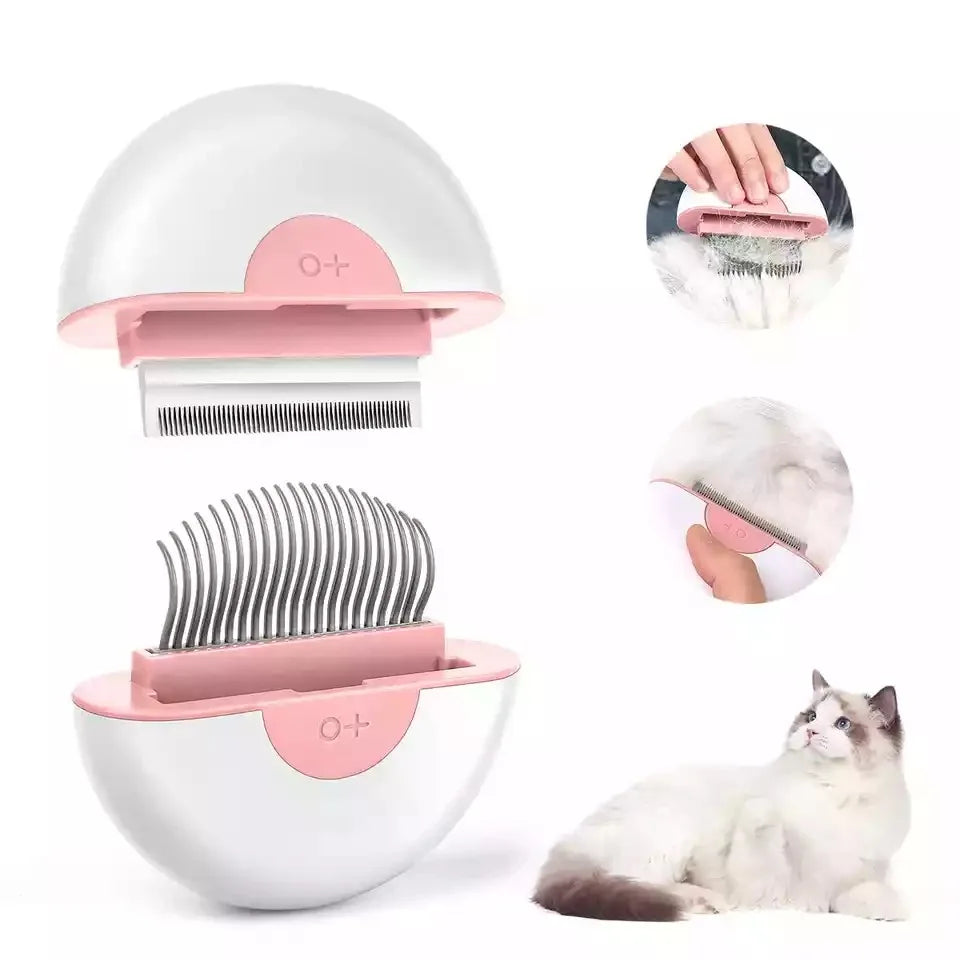 2 in 1 Pet Comb Cat Dog Grooming Double-headed 2 Usages Short-hair Long-hair Itching Massage Floating Hair Knotted Hair Remove