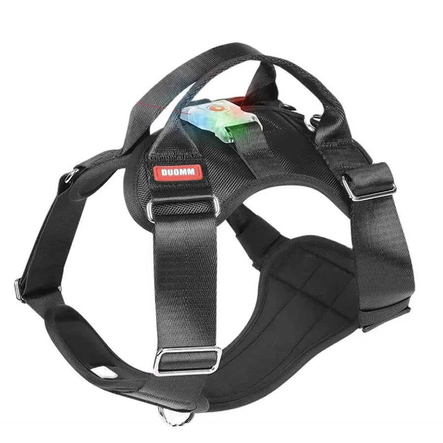 2023 New LED Luminous Dog Harness Tactical Pet Training Vest with LED Light Reflective No-Pull Dog Harness For Small Large Dogs